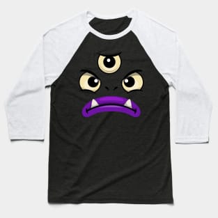 Creepy 3 eyed face Baseball T-Shirt